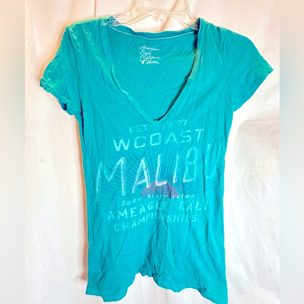 Teal American Eagle Graphic Tee
